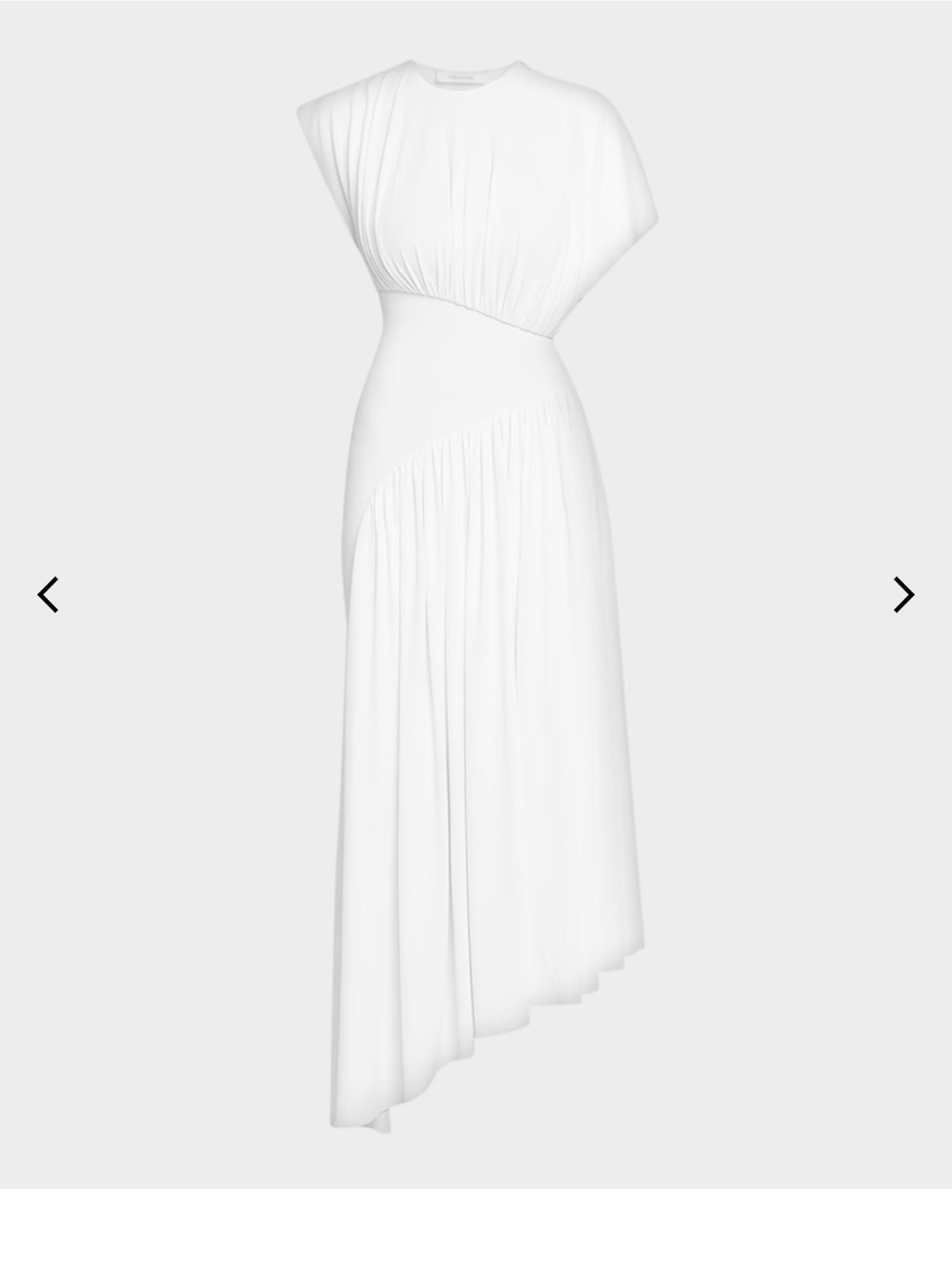 Paco Rabanne White Asymmetrical One-Shoulder Maxi Dress